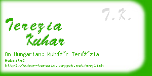 terezia kuhar business card